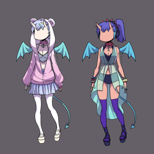 I&rsquo;ve finally sat down to design a handful of actual outfits after the demon girl twins. I had 