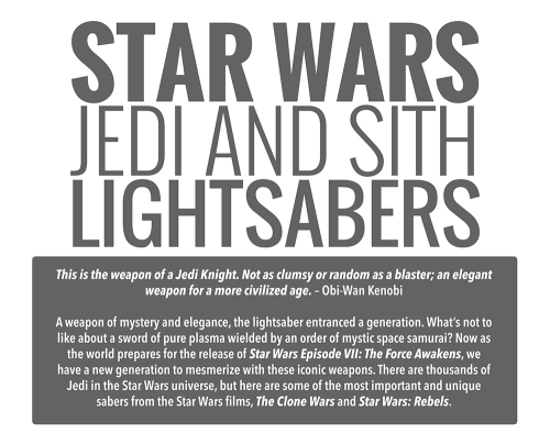 americaninfographic:  Light Sabers 