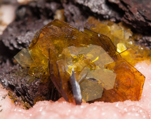 Shigaite with Rhodochrosite and Siderite - N'Chwaning I Mine, Northern Cape Province, South Africa