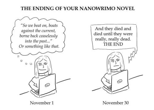 I made another quick comic for NaNoWriMo2016: The Ending of Your NaNoWriMo novel :)#nanowrimo #nanow