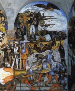 artist-rivera: The History of Mexico, Diego Rivera Medium: frescohttps://www.wikiart.org/en/diego-rivera/the-history-of-mexico-1935-1 