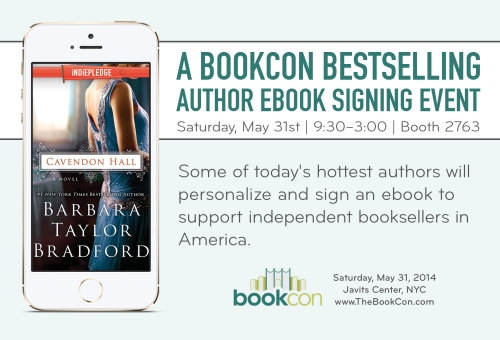 BookCon attendees—join us on Saturday, May 31st to meet bestselling authors and get a personalized e