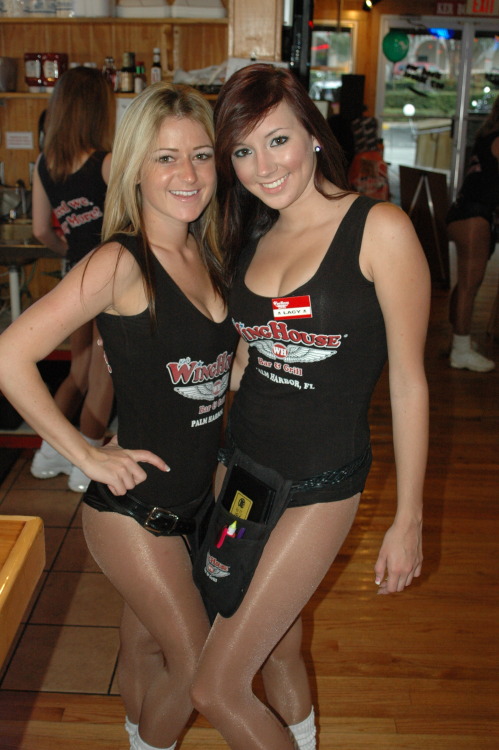 WingHouse waitresses in familiar uniforms and pantyhose