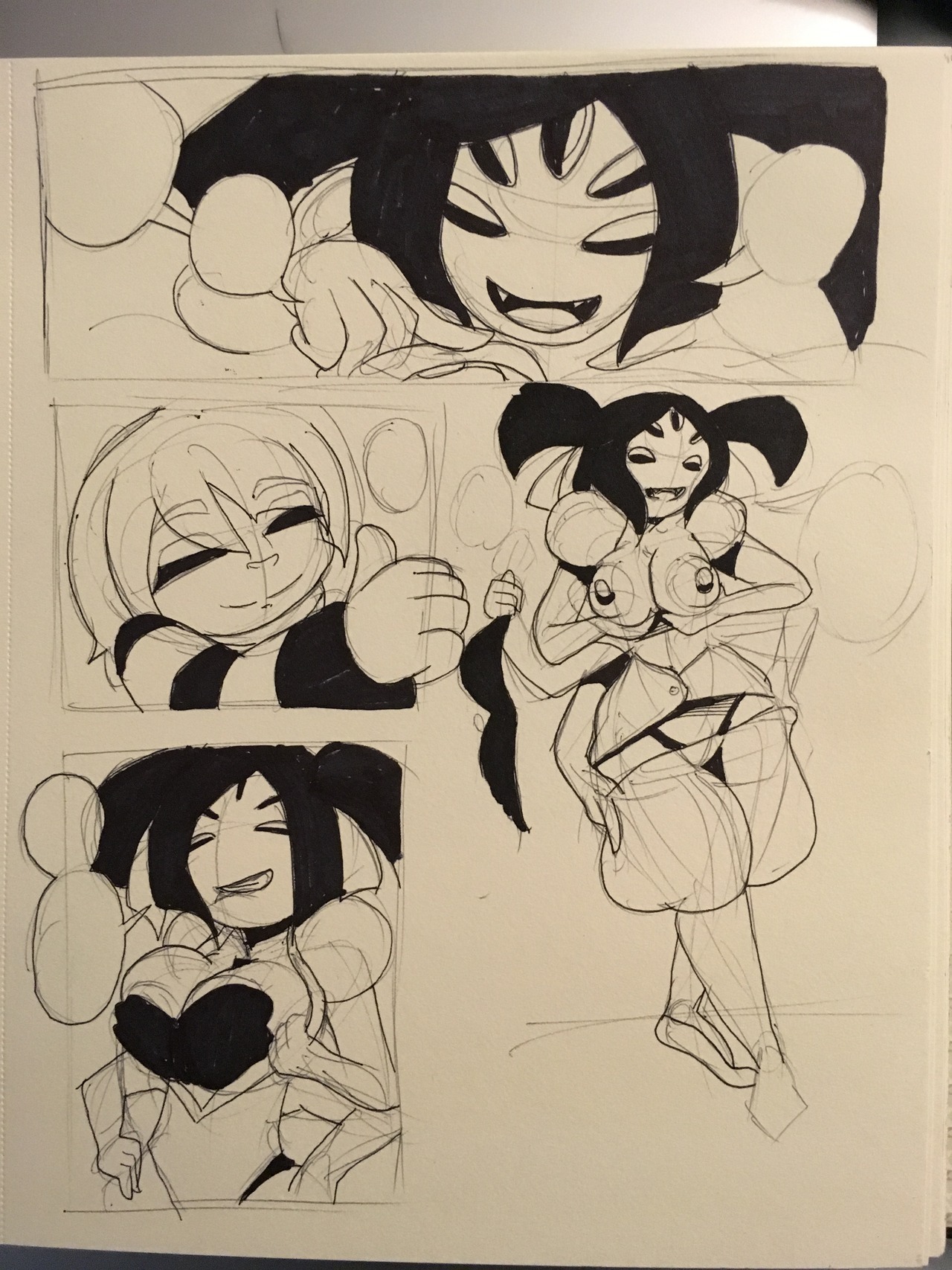 penlink:  Donut puss page 2more inktober muffet stuff, but I might not be able to