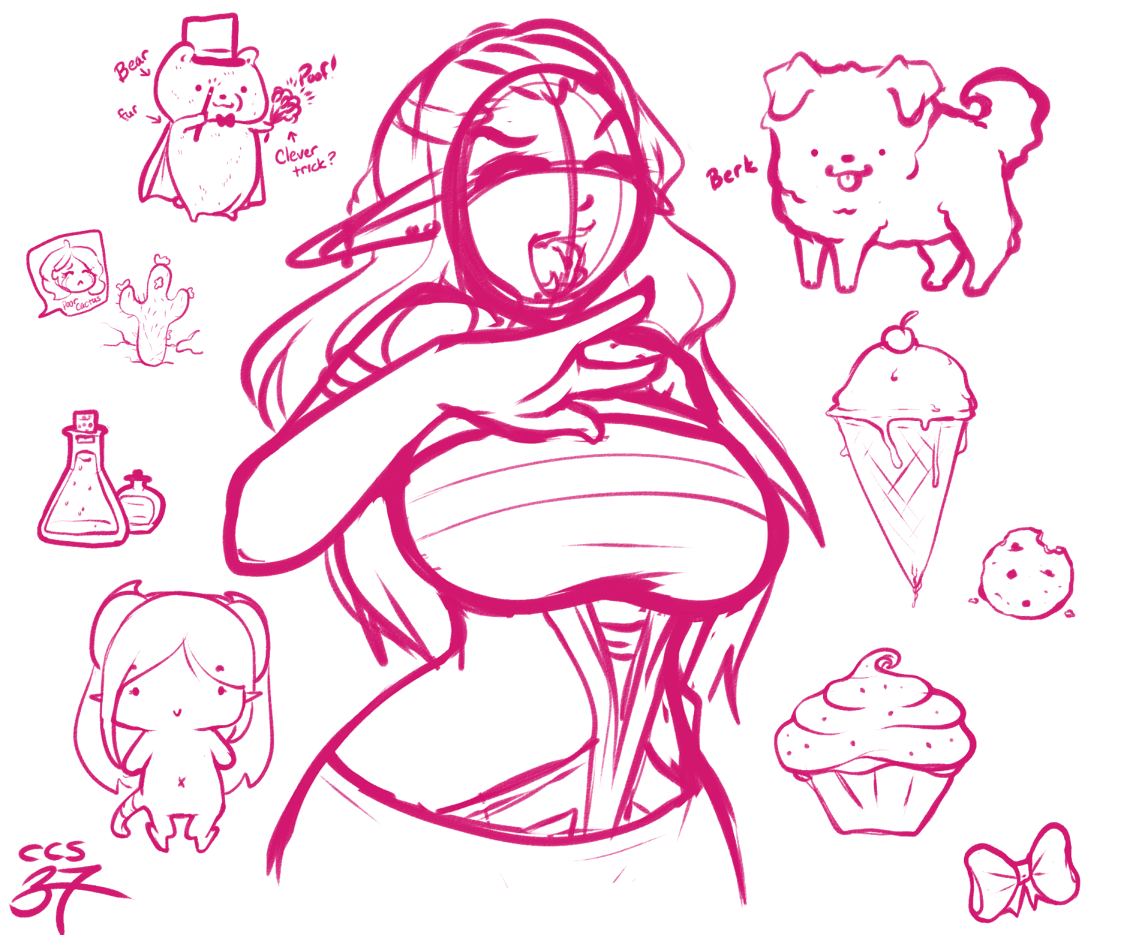 Random sketch pageaka Nasyaa anime-bitch-laughing at random things around herI’m