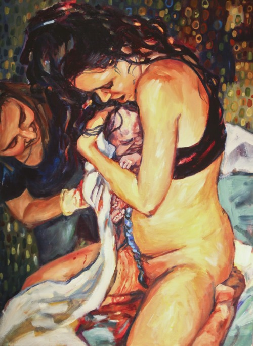 skylarplusbaby:  vagabonddaughter:  Amanda Greavette  My midwife had a painting of this in her office. It was beyond amazing. 
