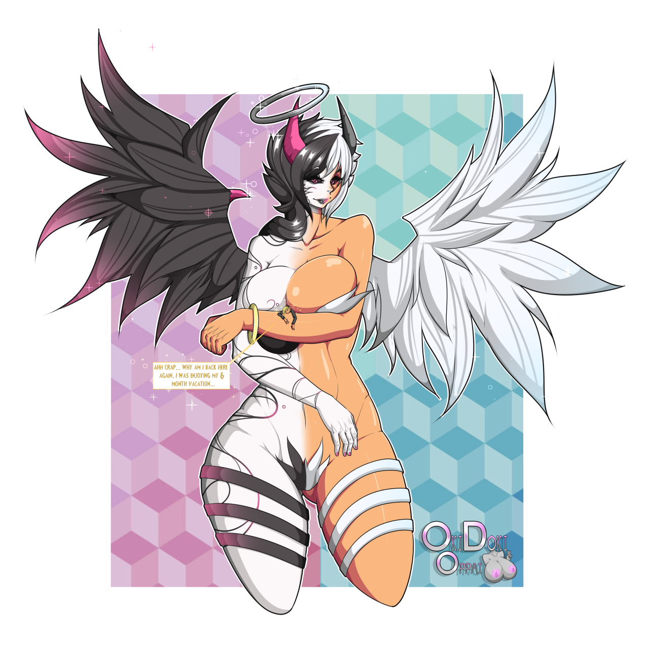 oki-doki-oppai:  An old OC of mine some of you might recognise, Rosegold and Gold