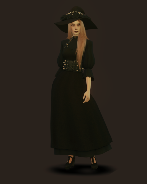 Set - The Witching Hour (part 2)New mesh (EA-mesh edit)4 Dresses + Hat with Roses15 swatchesFemale o