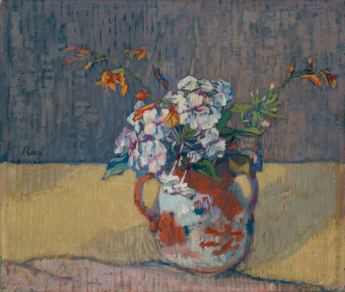 Vase of Flowers   -    Pau RoigCatalan, 1879-1955Oil on cardboard, 31 x 37 cm.