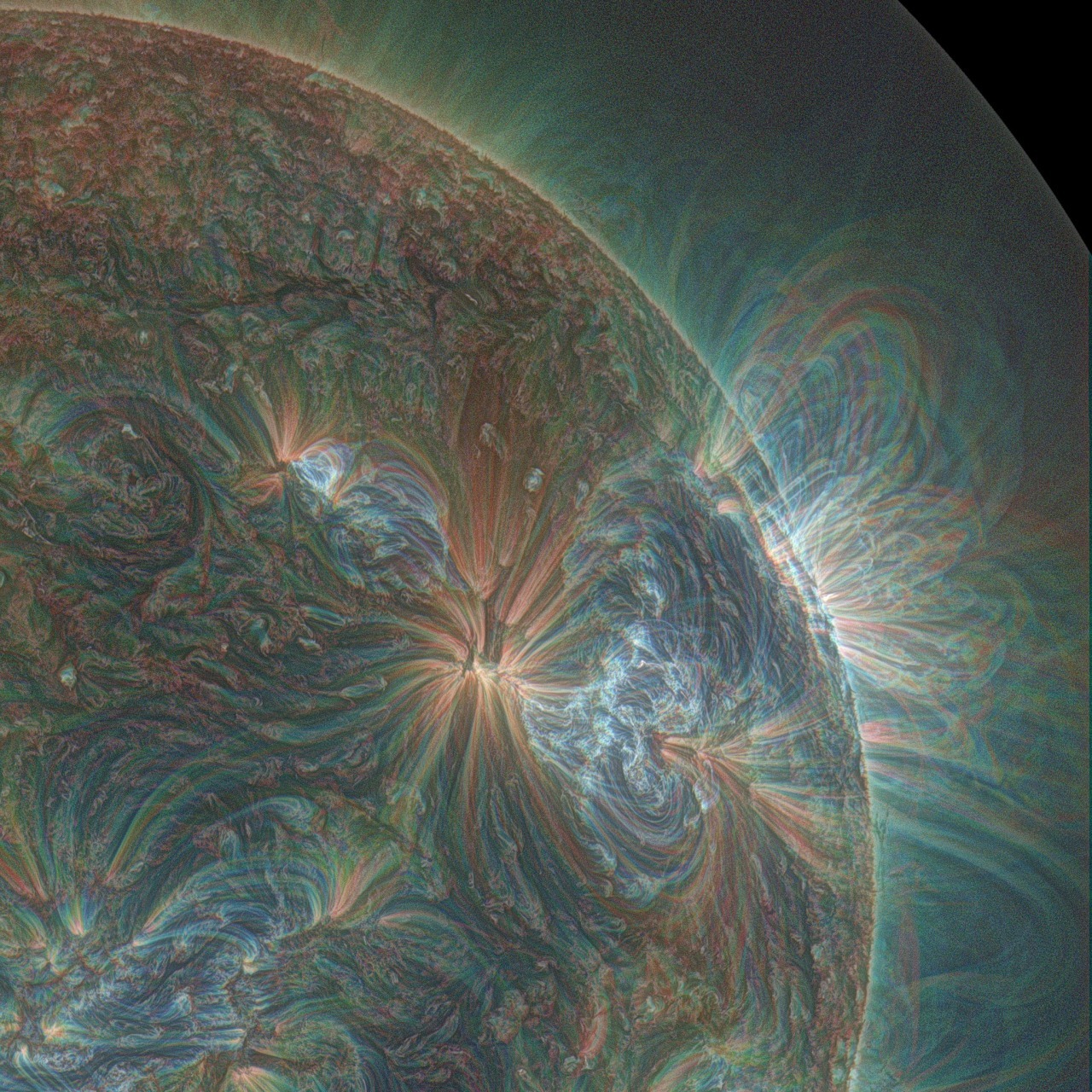 nomadicmantras:  just—space:  Amazing Psychedelic Picture of the Sun shot by NASAs
