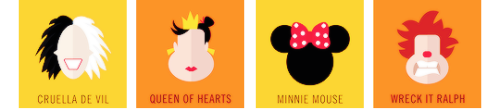mickeyandcompany:  Disney characters minimalists (by Oh My Disney)
