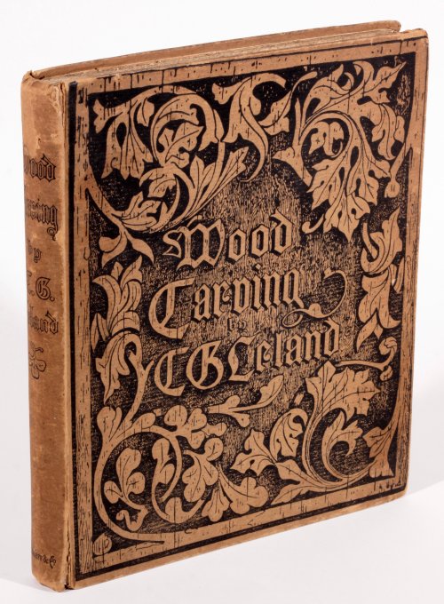 Wood Carving - Second Revised Edition 1891Unusual printed paper covered boards 