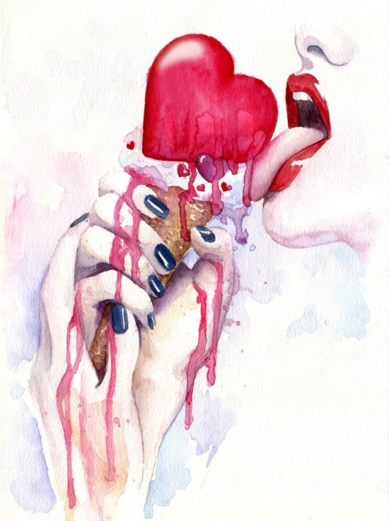 artagainstsociety:  Sexy Watercolor Paintings by Cora-Tiana  