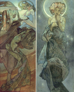 clandestiinely:  Alphonse Mucha | The Moon and the Stars 