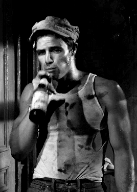 owlberta:  tylerlhoechlins:  Marlon Brando as Stanley Kowalski in A Streetcar Named Desire (1951)  Jesus he was a sexy fucker 