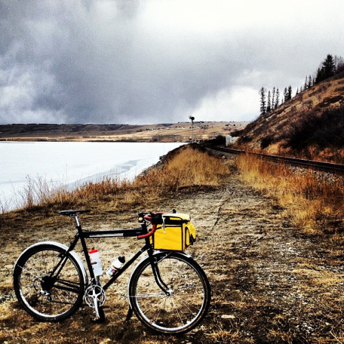 kinkicycle:  Pavement, dirt road, single track, rail bed. Stopped here, didn’t want to push it. by G