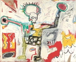 atmospheric-minimalism:    Jean-Michel Basquiat, Untitled, 1982, Acrylic and oil on linen, 193 x 239 cm  