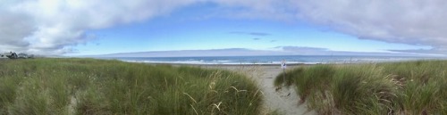 Panorama: Walking to Gleneden Beach on a Late Summer Morning, Lincoln City, Oregon, 2013.