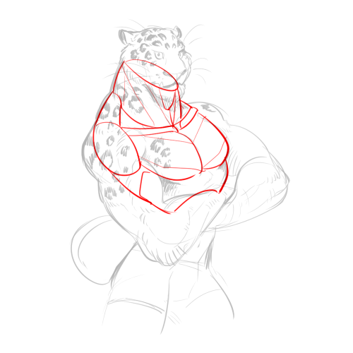 1.Drawing inverted triangle shape for base2.Simplify the muscles Ahrrg i can’t explain D: