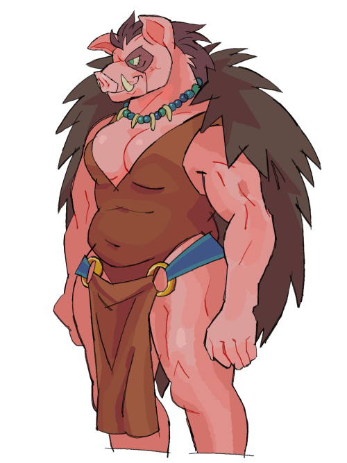i am fucking begging yall to look at this pig lady i made . i am so gay it is unreal