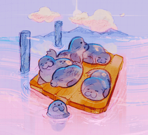 everydaylouie:lil harbor seals doodle
