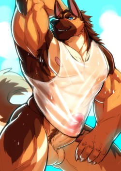 Wet GSDArtist:  DRKS on FA