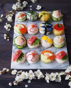 alwayssaltymiracle: Homemade Temari-Sushi