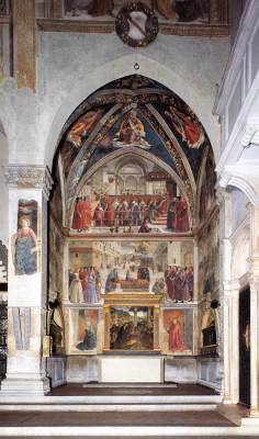 renaissance-art:  Domenico Ghirlandaio c. 1483-1485 View of the Sassetti Chapel  