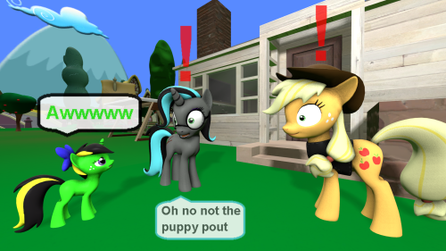 ask-the-out-buck-pony:Asked by ask-bounty-hunter-aj / kukotte xD