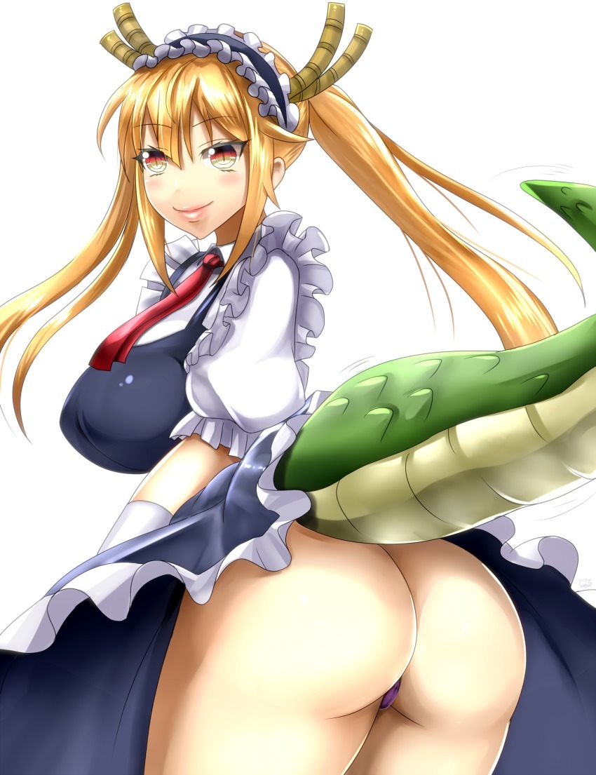 lewdanimenonsense: Cute lil’ dragon maid~! Sources 1, 2, 3, 4, 5  my waifu &lt;3