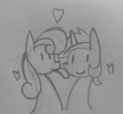 sweetiedropsdaily: I missed making a ship post on Valentine’s day!   ;u; Getting sick SUCKS! I’ll post something better then this silly picture for the late holiday later on down the line, maybe I’ll make a comic or a few NSFW pictures.  x3