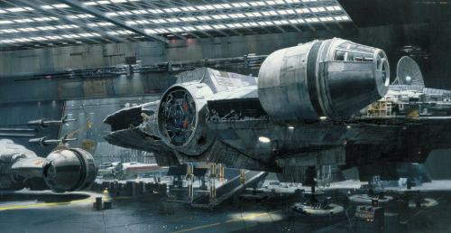 alwaysstarwars:  The extraordinary matte paintings used in the OT (Part 1 of 2) Paintings by Michael Pangrazio, Ralph McQuarrie and other talented LFL artists. 