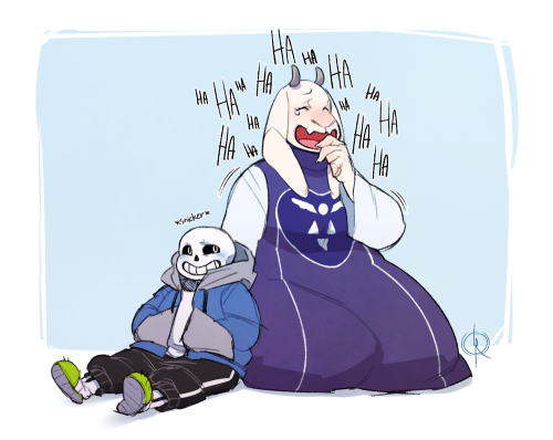 leeffi:  i like to imagine that even little displays of affection from toriel, is enough to throw off sans’ cool & reduce him to a blushy, flustered mess. (yessiree i’m soriel trash for life lmao) 