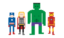 Herochan:  The 8-Bit Avengers Created By Sam Stacey (Via:it8Bit)
