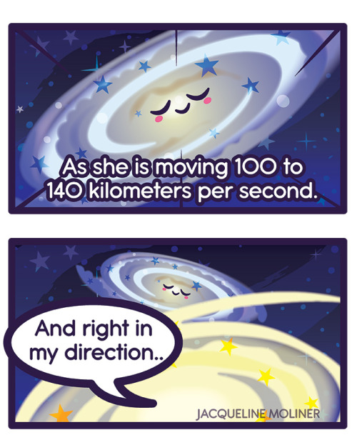 cosmicfunnies:Starry Greetings!Here is a comic about our next door neighbor, Andromeda!www.s