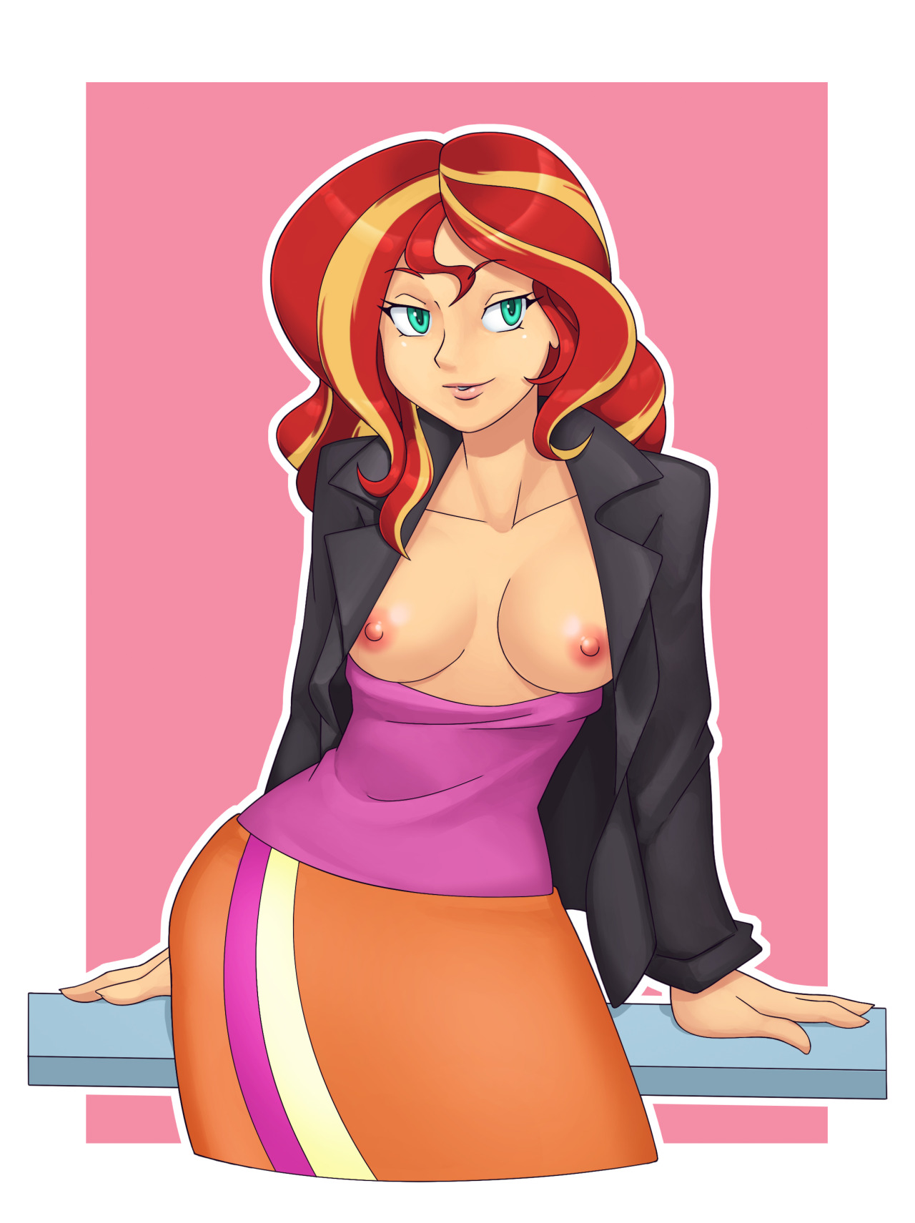 needs-more-butts:  nauthleroy:  Sunset Shimmer commission, doing a lot of Equestria