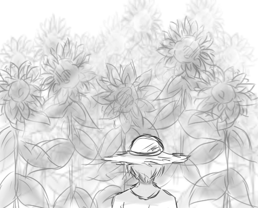   ただいま  headcanon: Shion was the one who was planting the sunflowers till