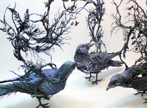 mayahan:  Surrealist Sculptures by Ellen Jewett Merge Plant and Animal Life