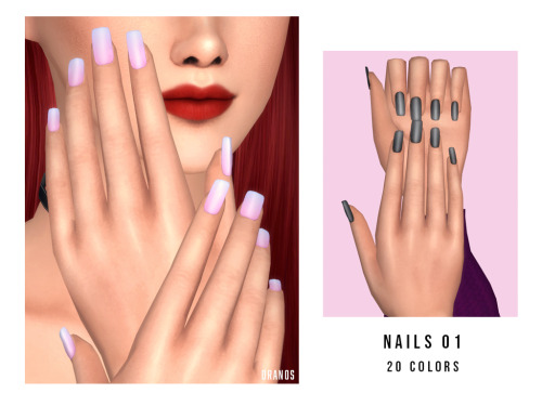 Nails 01- New Mesh- 20 Colors- HQ mode compatible- Handmade Texture- Specular map included.- In Ring