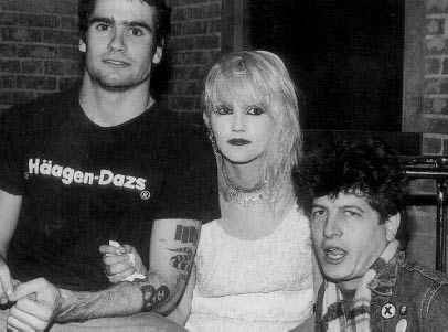 fuckyeaholdschoolpunkrock: Henry Rollins (Black Flag), Mary Ann Sims (45 Grave) and