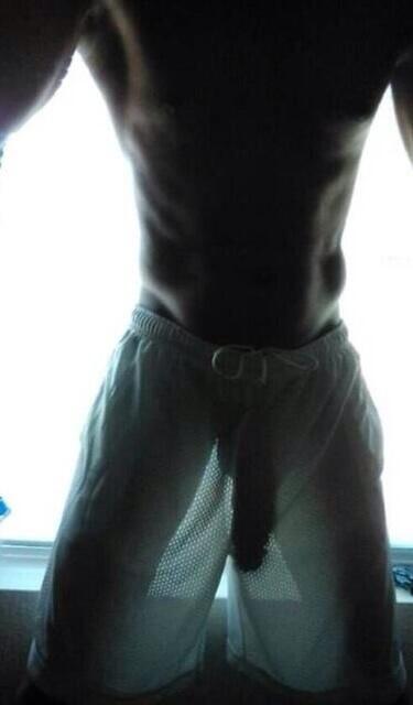 ilikeblackcocks:  I love when boys have now underwear but wear shorts or sweatpants #turnon