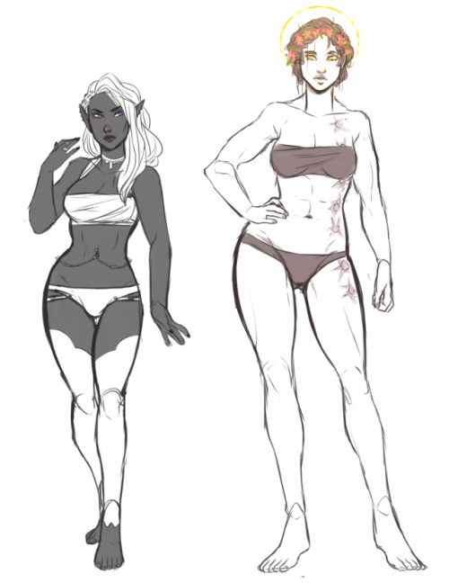 lady-amaranthine: Ascher and Valtyra, our incredibly dysfunctional duo. Valtyra’s scars are the resu