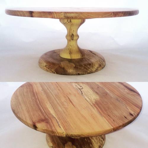 Just picked this #beauty up from my #Amish #woodworker. A #pecan #cake stand. #stunning piece of #fu