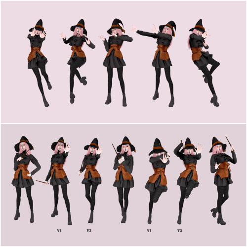  HoneysSims4 [HS4] Magica (requested)You get:11 single poses + all in oneYou need:Pose Player Telepo