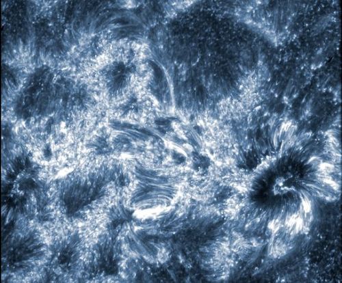 knowledgethroughscience:  NASA’s newest sun-watching satellite, the Interface Region Imaging Spectrograph (IRIS), sent back its first image of the Sun’s lower atmosphere on June 25 - the clearest picture ever of this mysterious region. A large dark