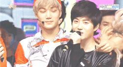 chenmomile:  jongin being affectionate during