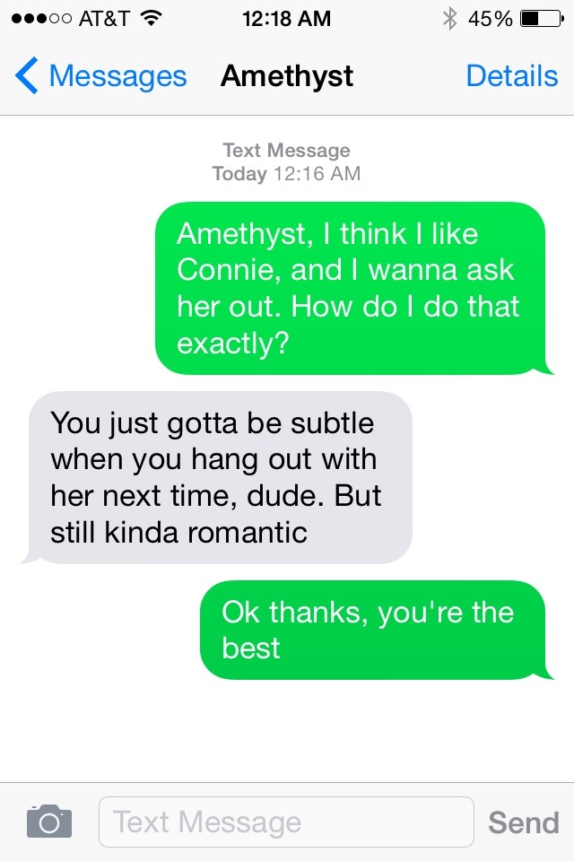 “Steven was not happy the next day… Connie was :33333” (I’m sorry I’m shipping