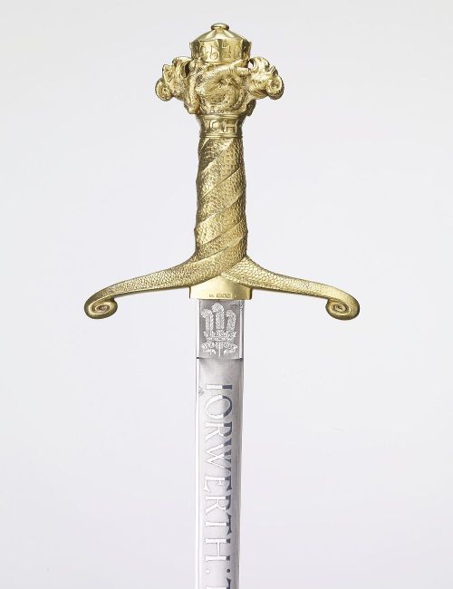 art-of-swords:Prince of Wales’s Investiture SwordCreator: Garrards (silversmith)Dated: 1911Medium: s