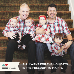 freedomtomarry:  Share this photo of Juan and Patrick of 2 Dads + 4 Kids if all you want for the holidays is marriage for all families, and then help us get there by starting a fundraising page! http://freedomtomarry.org/personal-fundraise