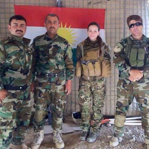 brass-steel-lead:  cisnowflake:  kibosh-josh-mahgosh:  lnnocentbystander:  shiny-kit-syndrome:  Samantha Jay - an American who spent time with the kurds fighting ISIS.  SICK  🎶There she is, Miss America There she is, your ideal 🎶  So much respect.